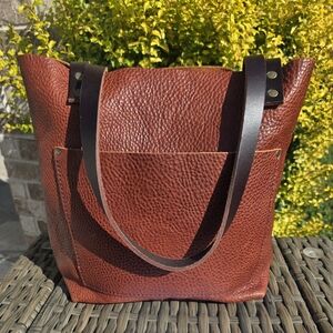 Portland Leather Goods Classic Small Tote In Nutmeg